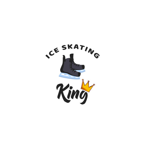 Ice skatin King model negru pe tricou