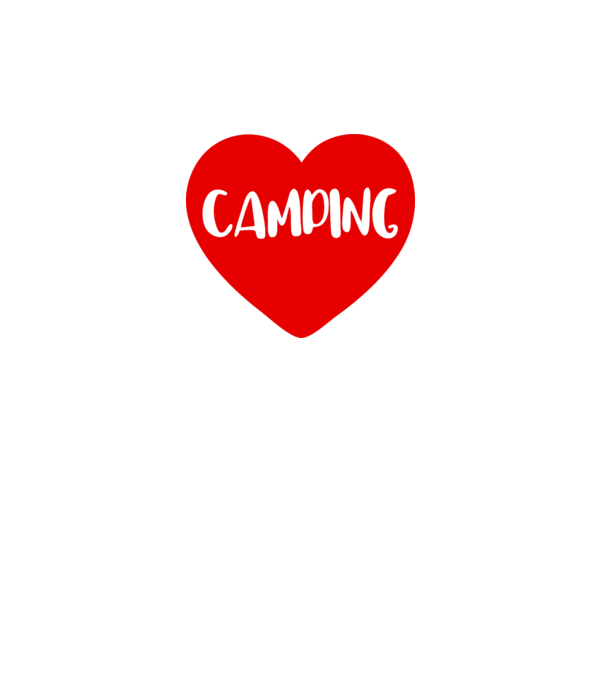 Camping heart model alb pe tricou