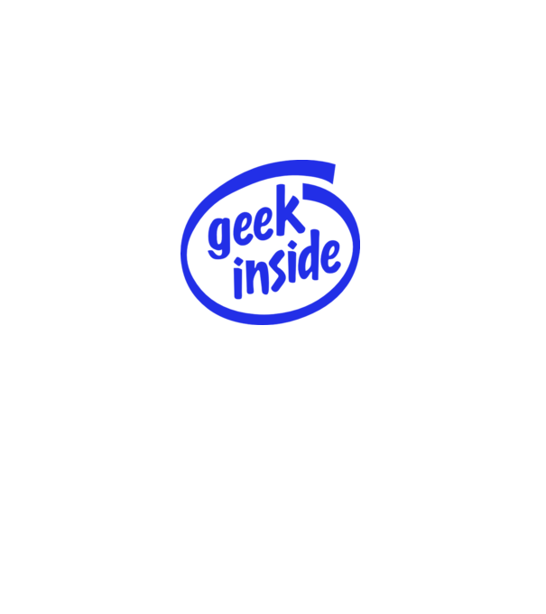 Geek inside model gri pe tricou