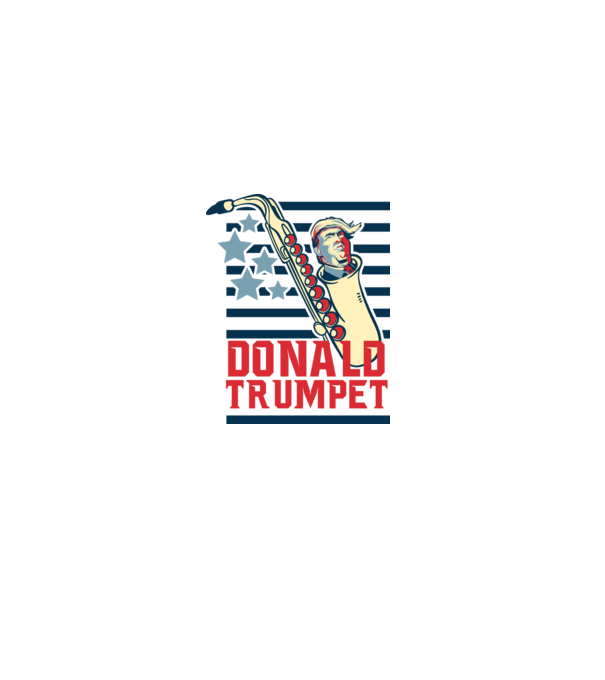 donald trumpet yoh model alb pe tricou