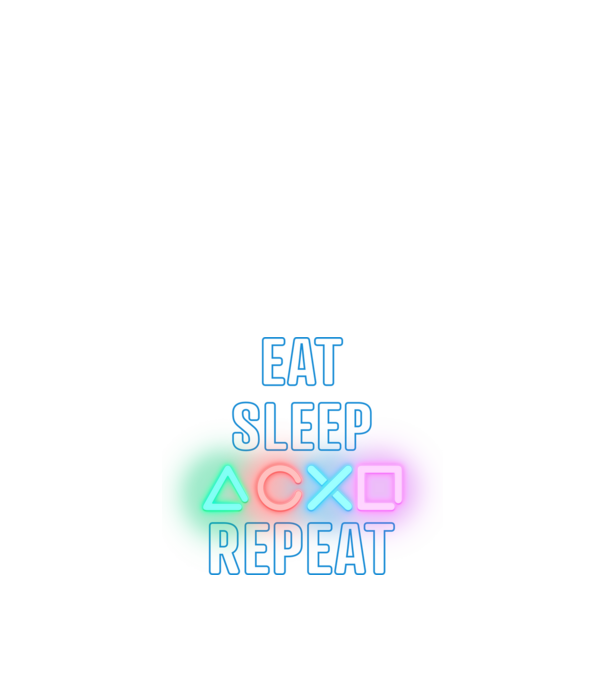 Eat sleep PS model negru pe tricou