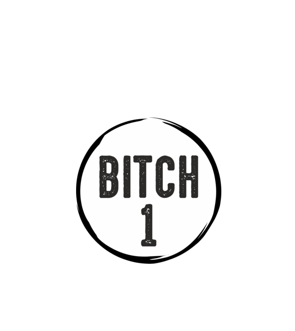 BITCH 1 model verde de măr pe tricou