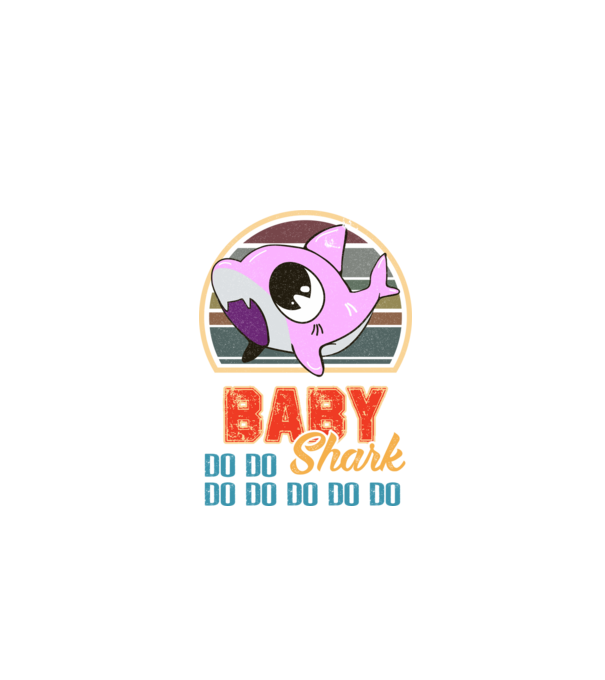 BabyGIRL shark model negru pe tricou