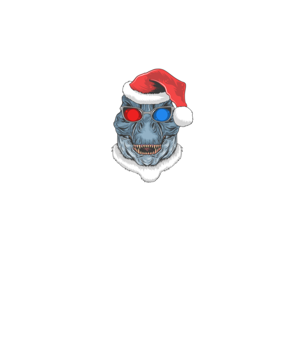 Santasaurus Rex model gri pe tricou