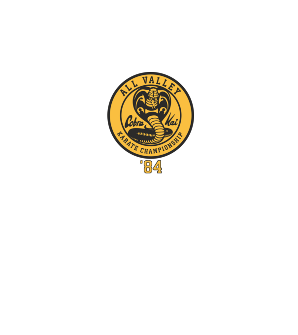 all valley karate cobra kai model negru pe tricou
