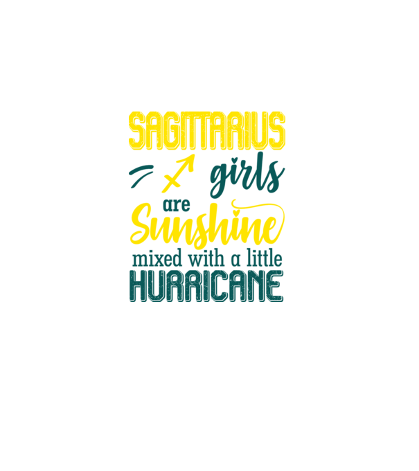 Sunshine with Hurricane SAGITTARIUS model negru pe tricou