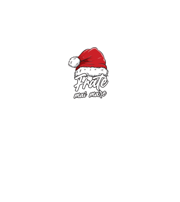frate mai mare Santa Hat model gri pe tricou