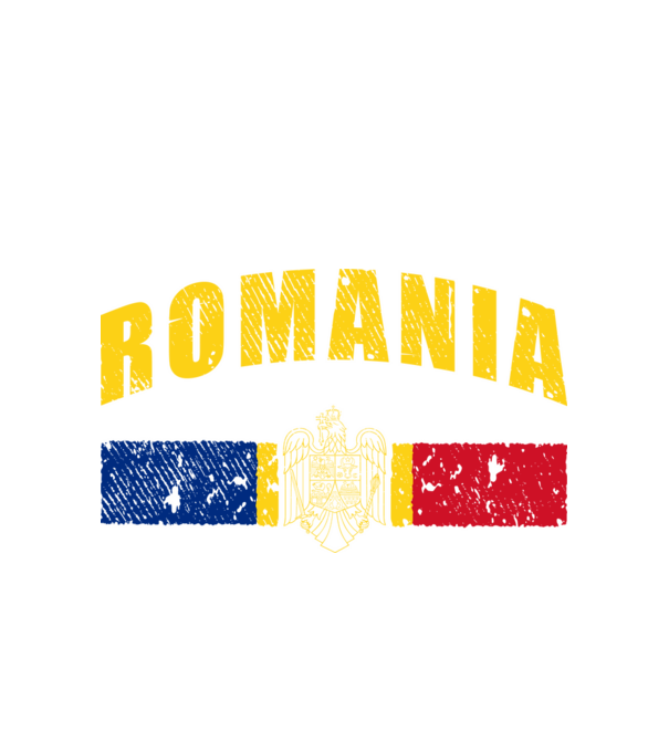 Romania coat of arms model alb pe tricou