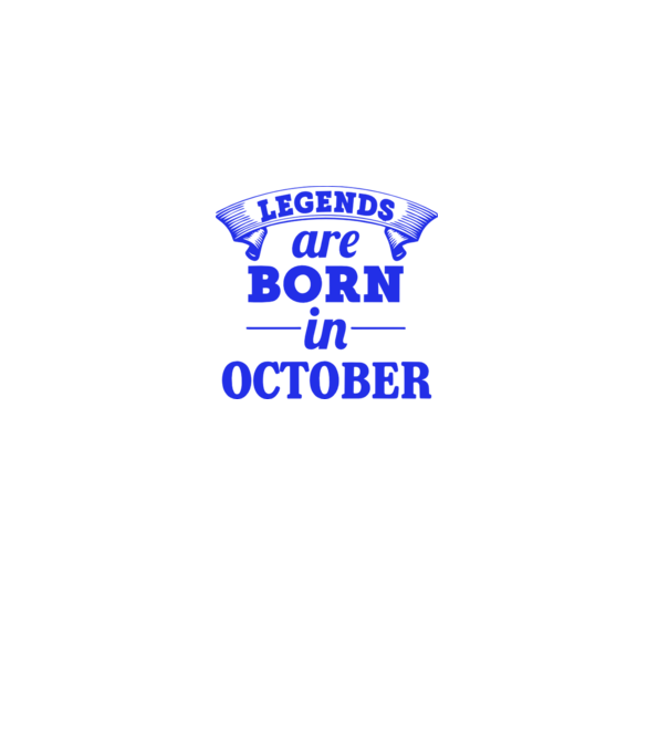 Legends are born in October model alb pe tricou