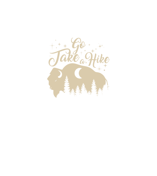 Go take a hike buffalo model negru pe tricou