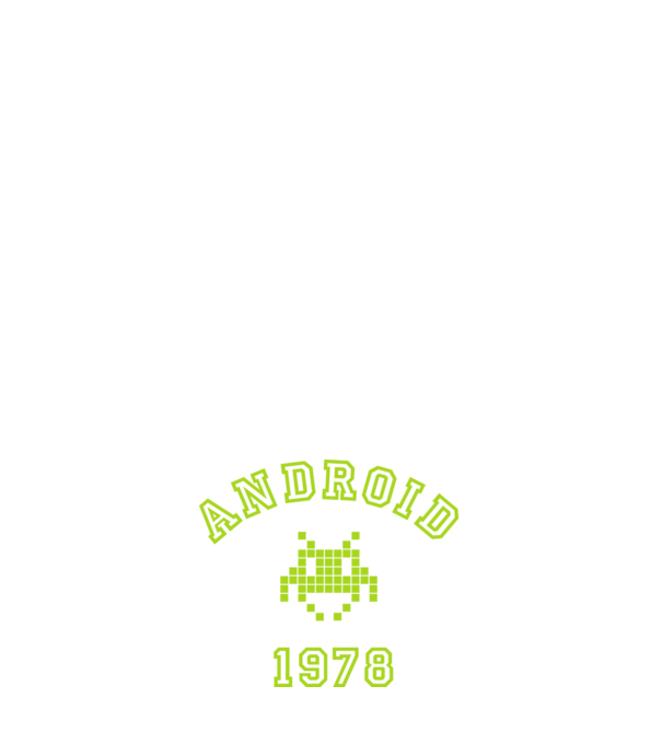 android model albastru închis pe tricou