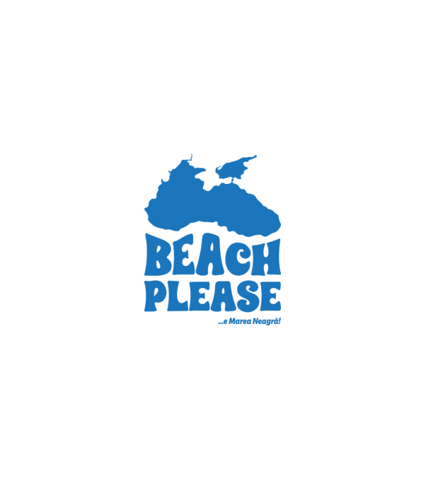 Beach please, e Marea Neagră! model alb pe tricou