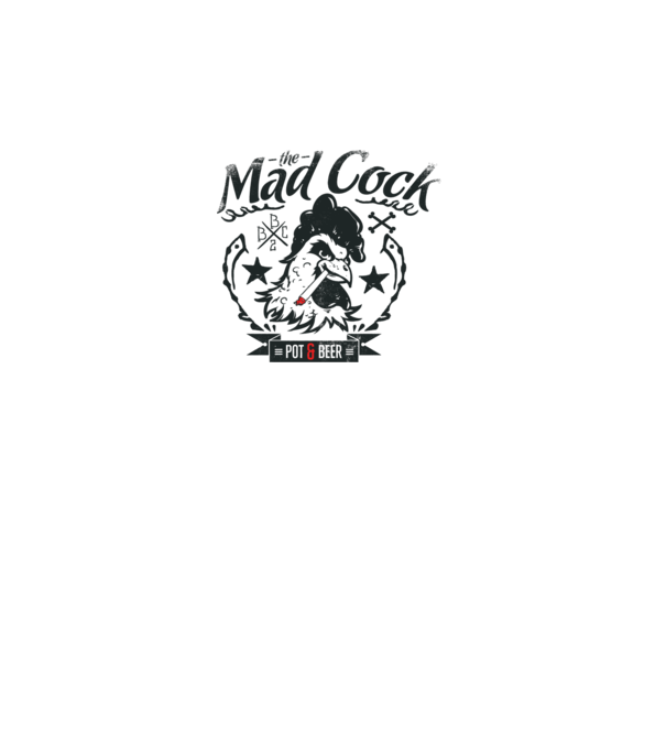 The Mad Cock model gri pe tricou