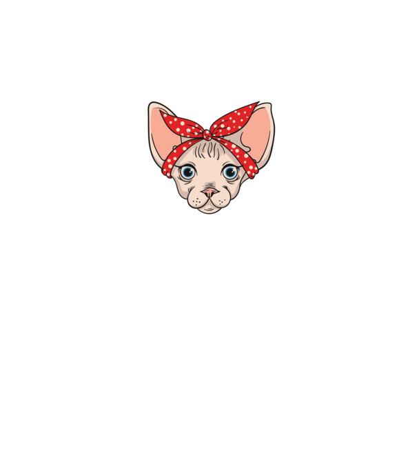 sphynx mom model negru pe tricou
