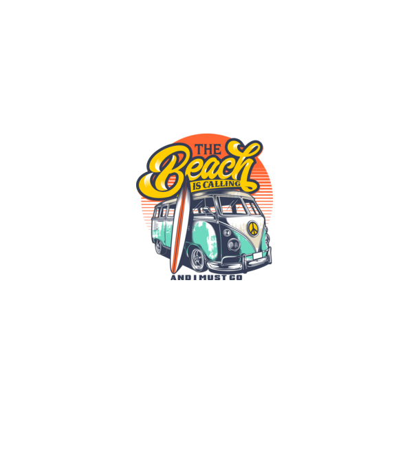 The Beach is Calling model albastru deschis pe tricou