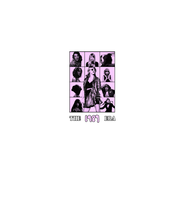 Taylor Swift ERAS lilac model negru pe tricou