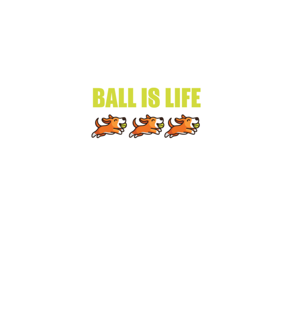 Ball is life model negru pe tricou