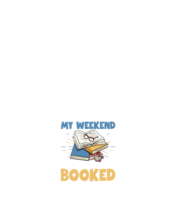 My weekend booked model negru pe tricou