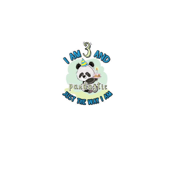PANDASTIC 3 model alb pe tricou
