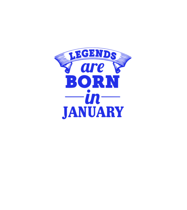 Legends are born in January model alb pe tricou