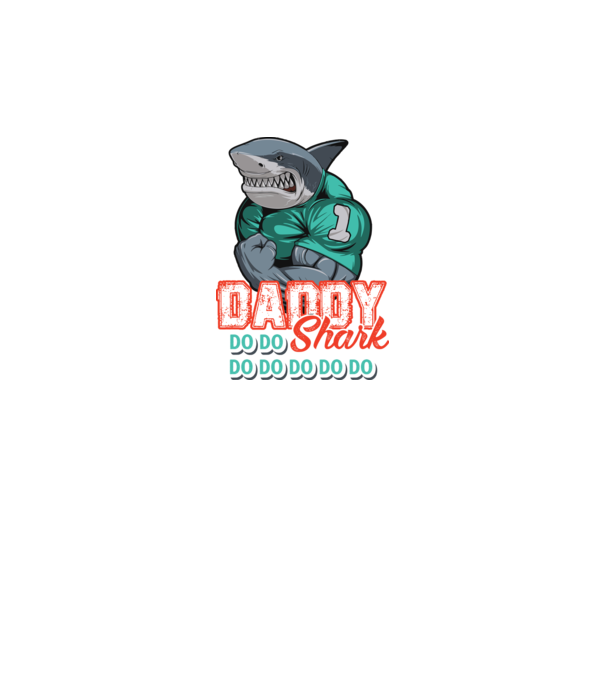 Daddy Shark do do do do model alb pe tricou