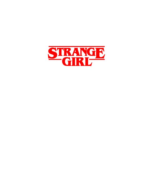 strange girl model negru pe tricou