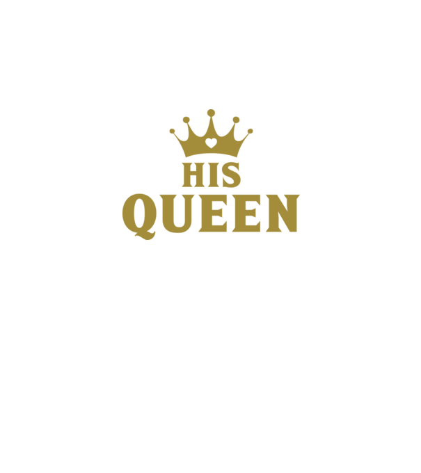 His Queen model negru pe tricou
