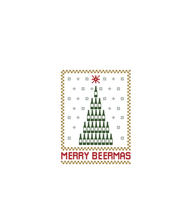 Merry Beermas model negru pe tricou
