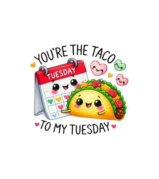 Taco to my Tuesday model nisipiu pe tricou