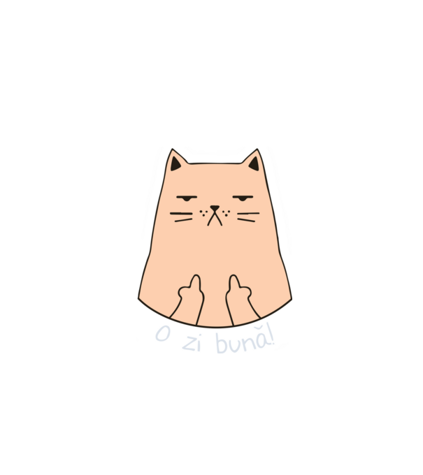 O zi bună model negru pe tricou