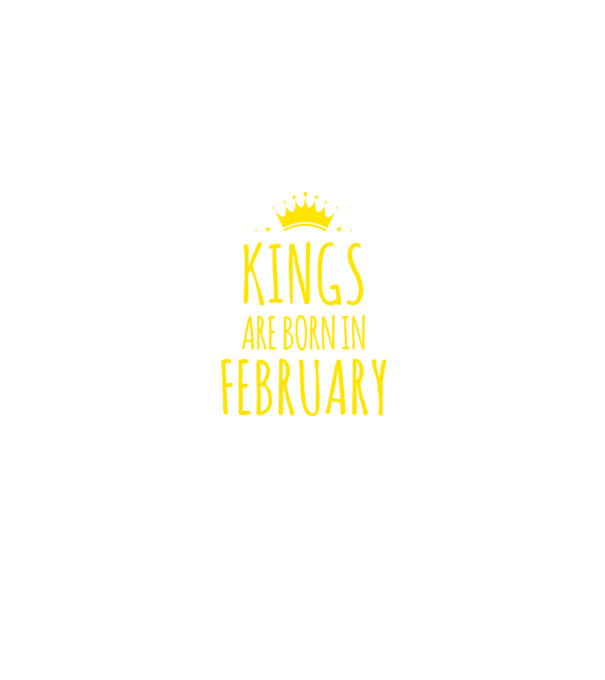 Kings are born in - February model roșu pe tricou