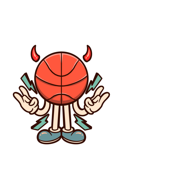 Evil basketball model alb pe tricou