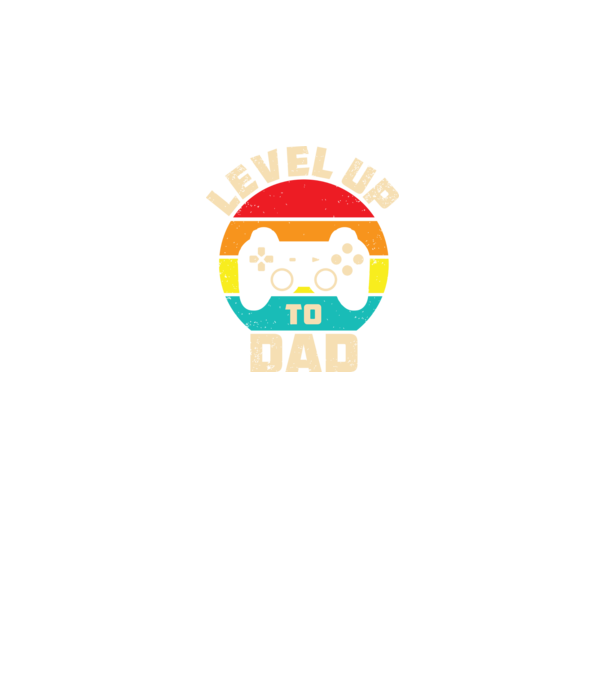 Level Up Dad model negru pe tricou