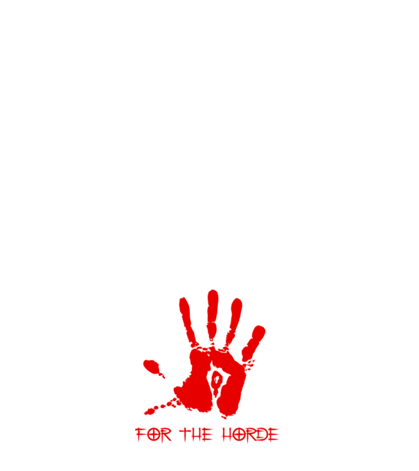 For The Horde Hand model alb pe tricou