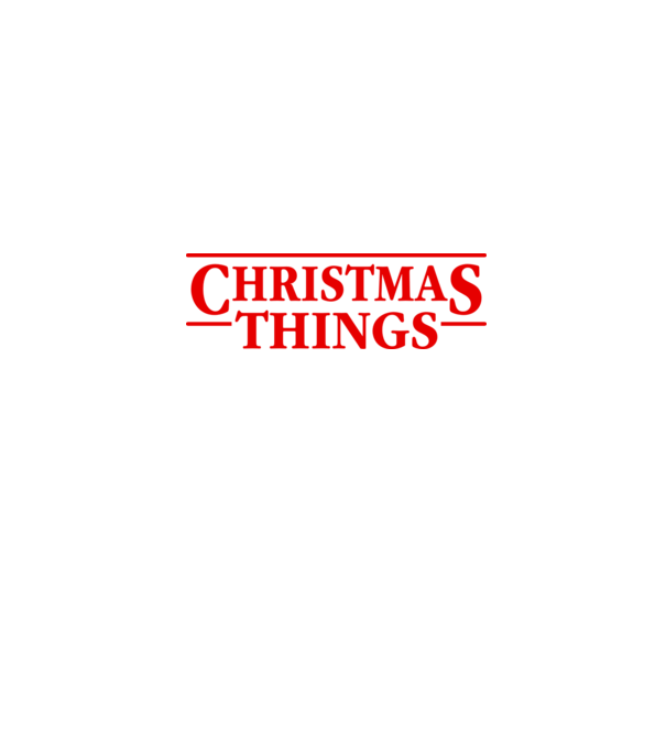 Christmas Things model negru pe tricou