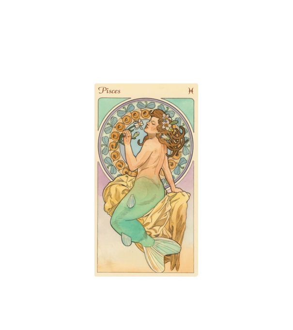 Horoscop Tarot PESTI model alb pe tricou