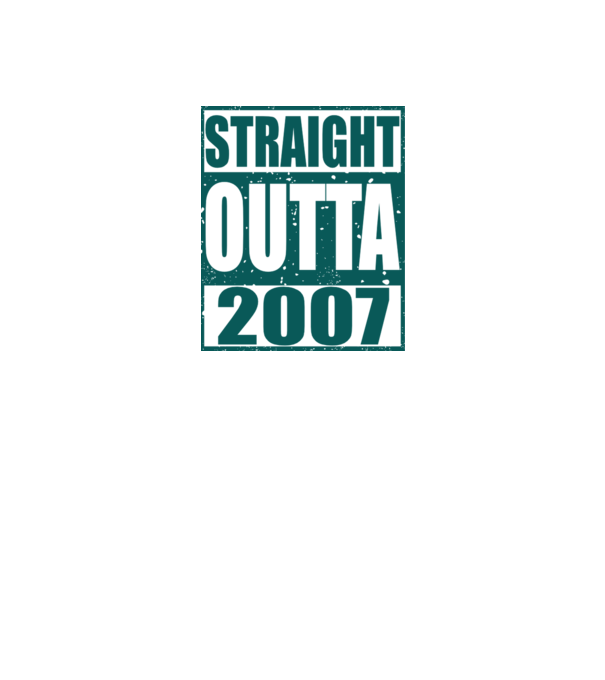 Straight Outta - 2007 model nisipiu pe tricou