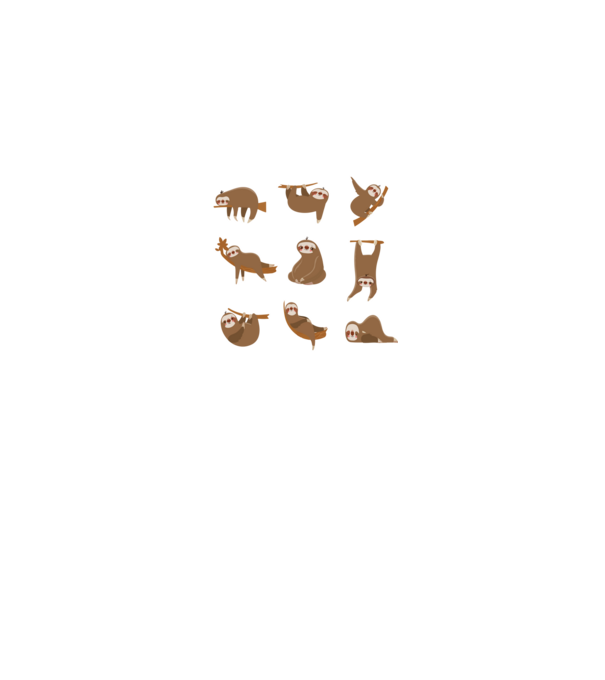 Sloth yoga model negru pe tricou