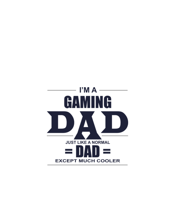Gaming dad model alb pe tricou