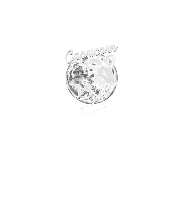 Zodiac bărbat CAPRICORN retro model negru pe tricou