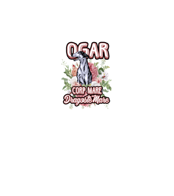 Ogar - picioare lungi dragoste multă model alb pe tricou