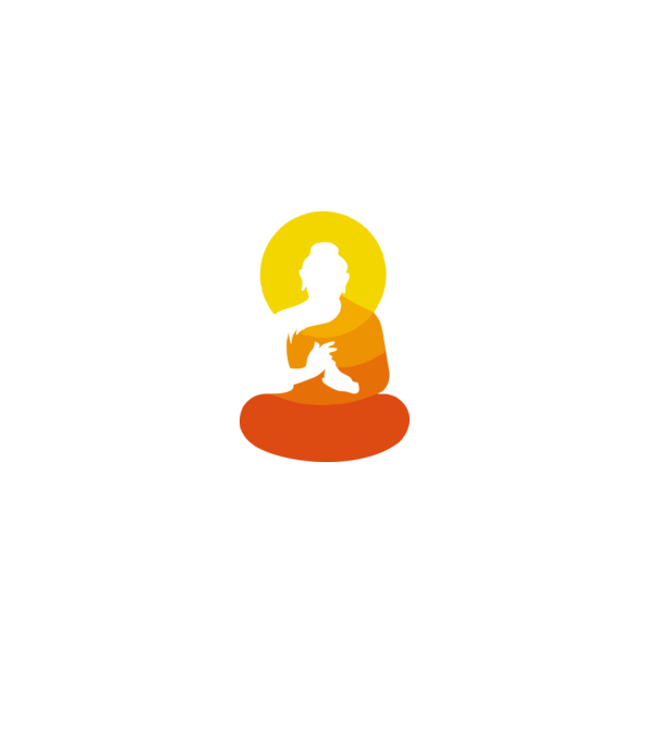 Călugăr meditator model negru pe tricou