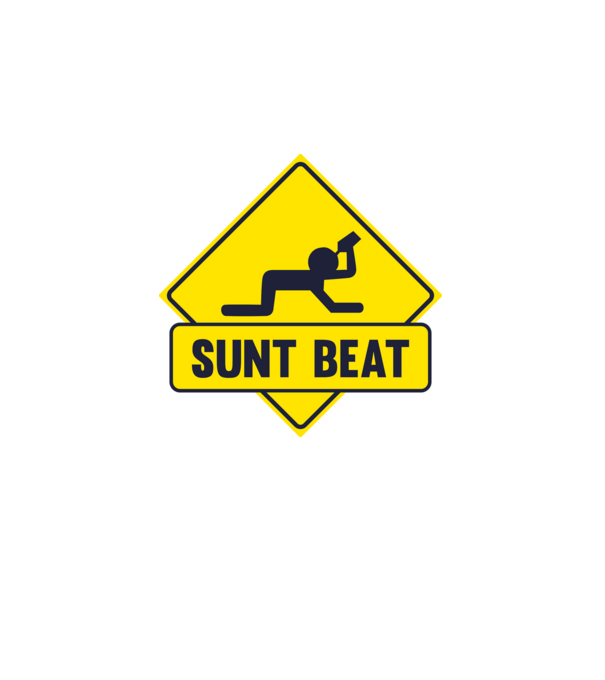 Sunt beat model alb pe tricou
