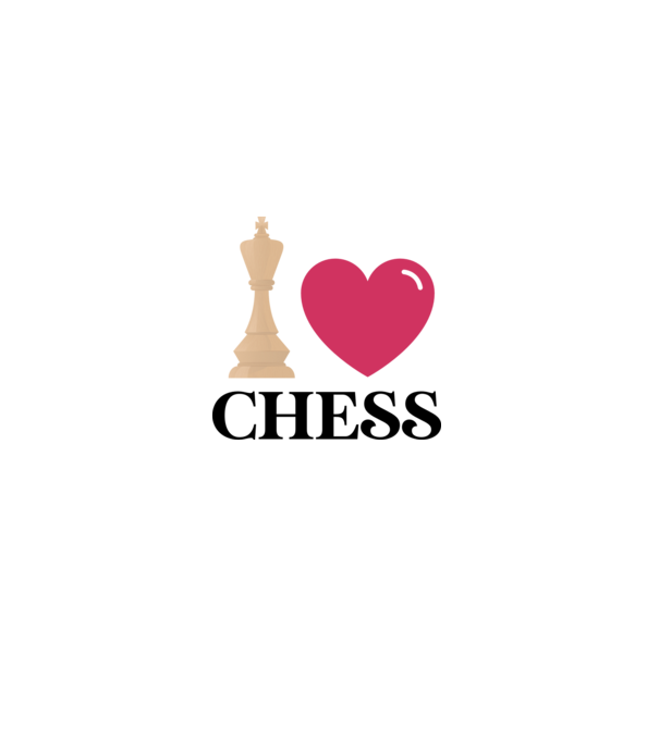 Love chess model alb pe tricou