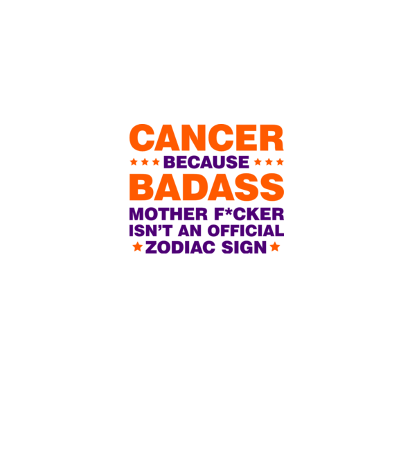 Badass zodiac CANCER model alb pe tricou