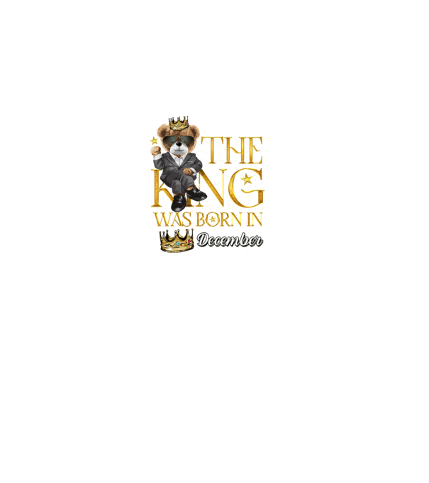 The king was born int DECEMBER model negru pe tricou