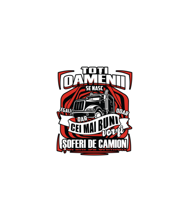 Toți oamenii șoferi de camion model negru pe tricou