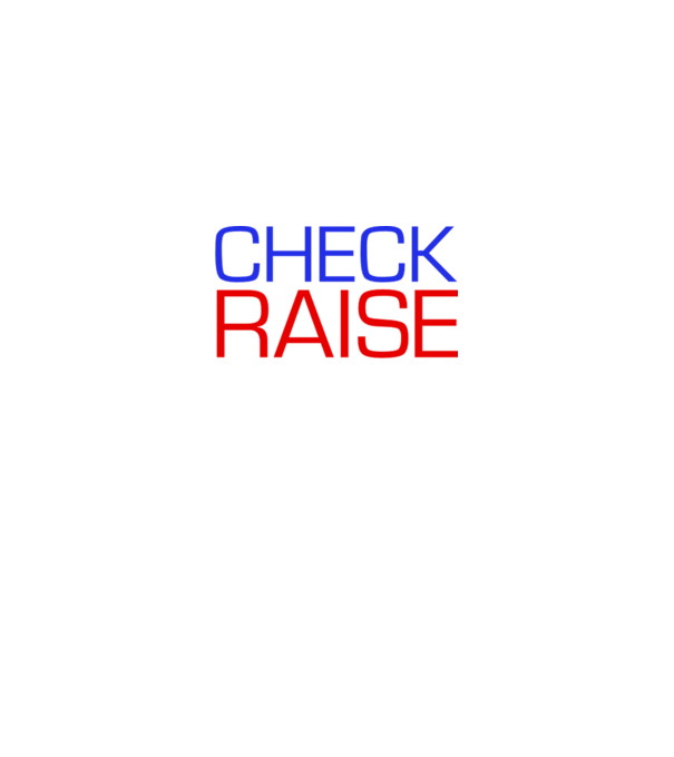 Check Raise model negru pe tricou
