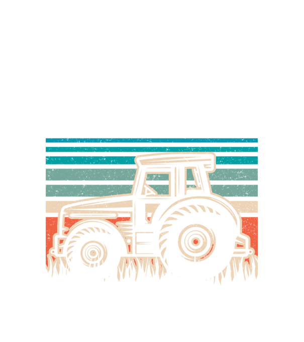 TRACTOR model alb pe tricou