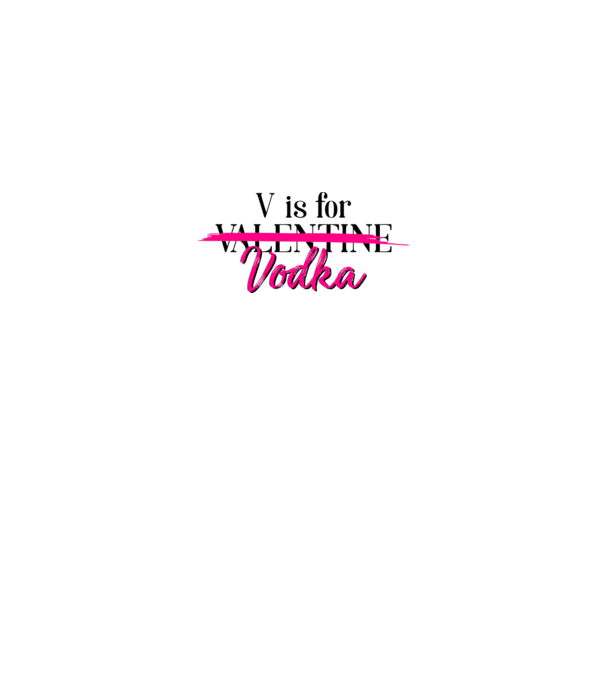 V for Vodka model alb pe tricou